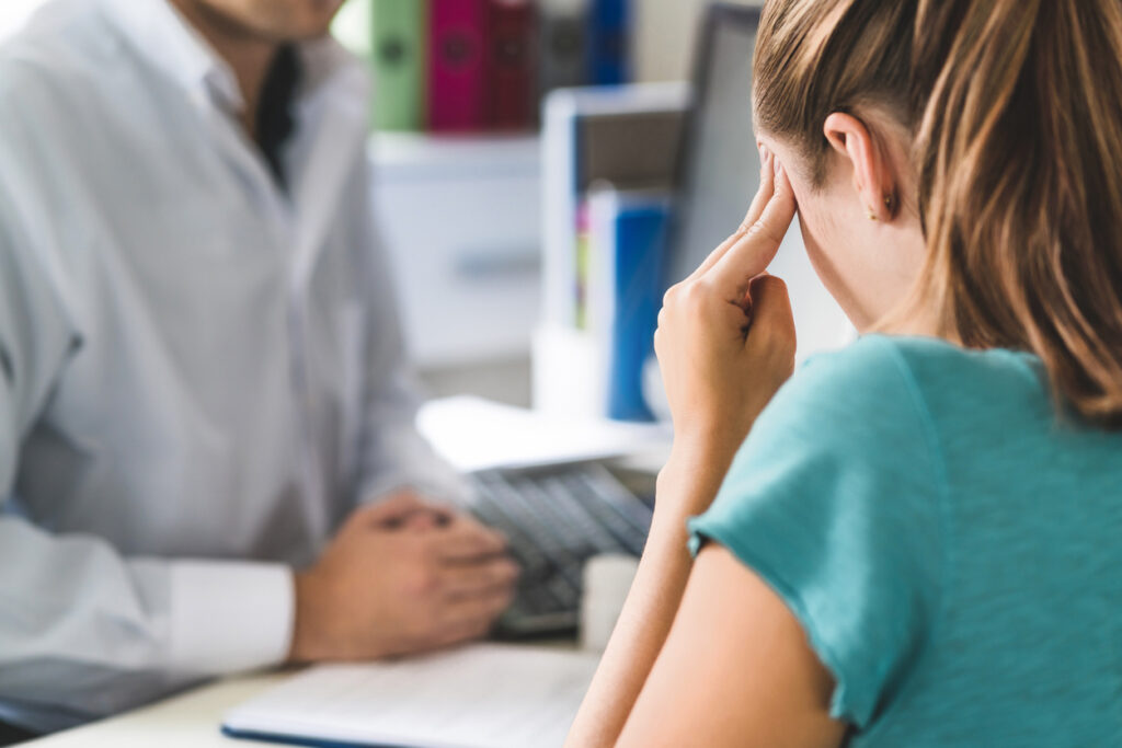 Woman with headache